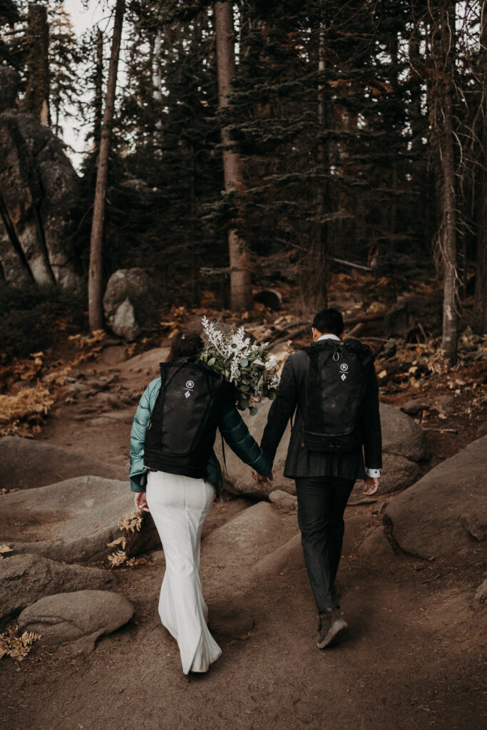 If you're eloping in California, it's easy to take a hike on your wedding day